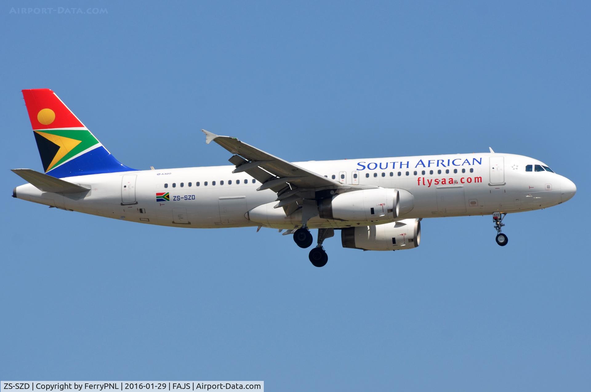 ZS-SZD, 2014 Airbus A320-232 C/N 6007, SA A320