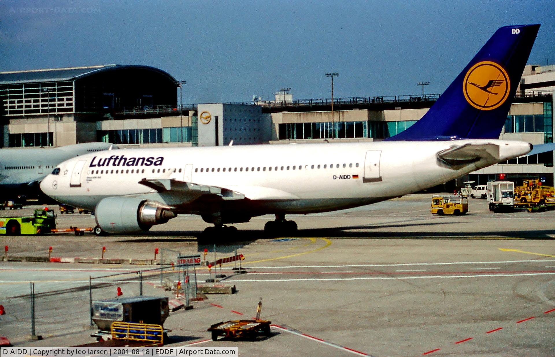 D-AIDD, 1989 Airbus A310-304 C/N 488, Frankfurt 18.8.01