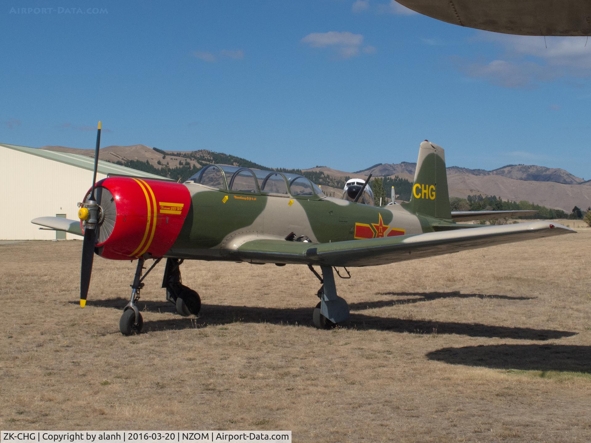 ZK-CHG, Nanchang CJ-6 C/N 5032018, Parked at Omaka