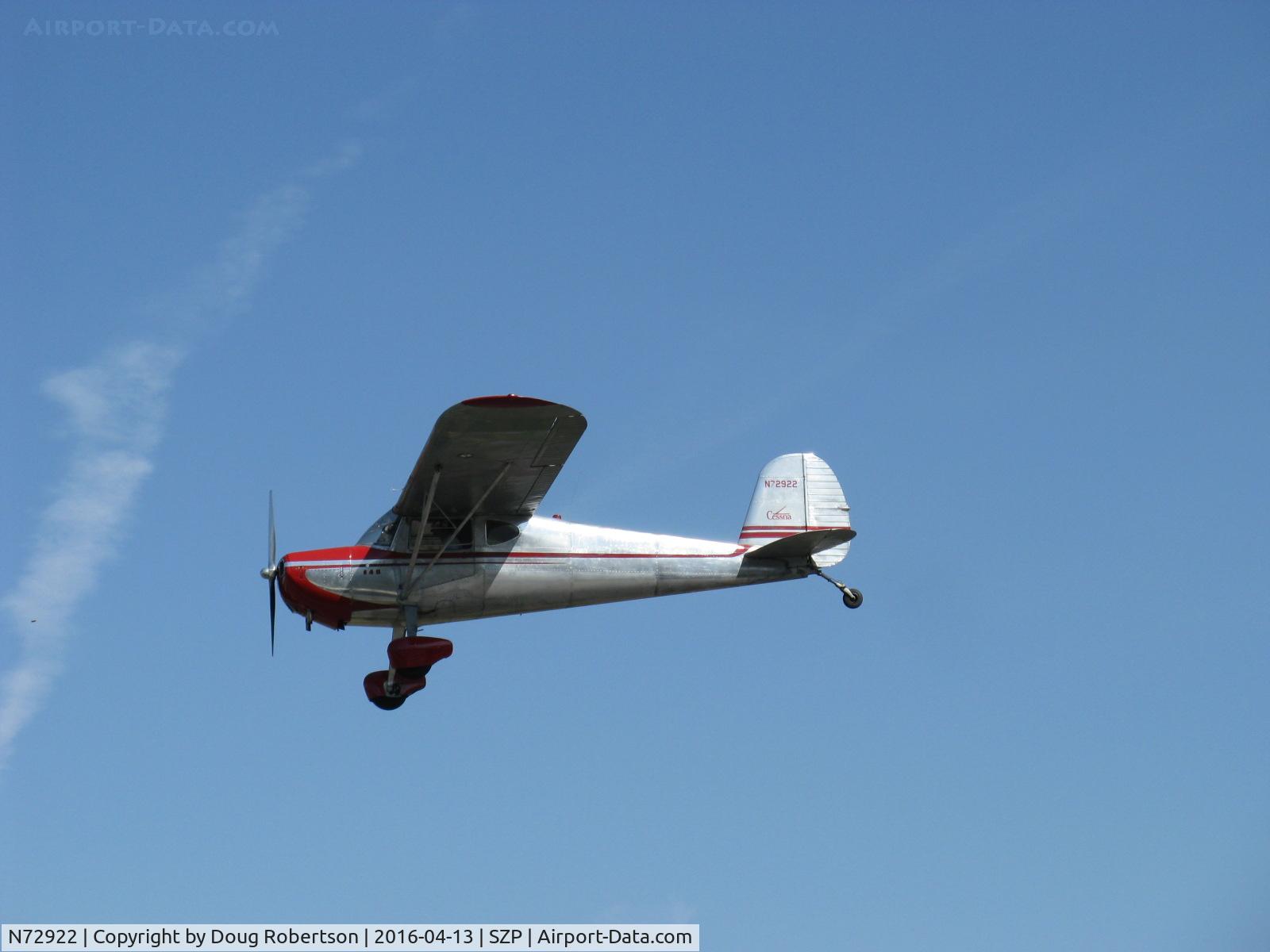 N72922, 1946 Cessna 140 C/N 10120, 1946 Cessna 140, Continental C85 85 Hp, another on final Rwy 22