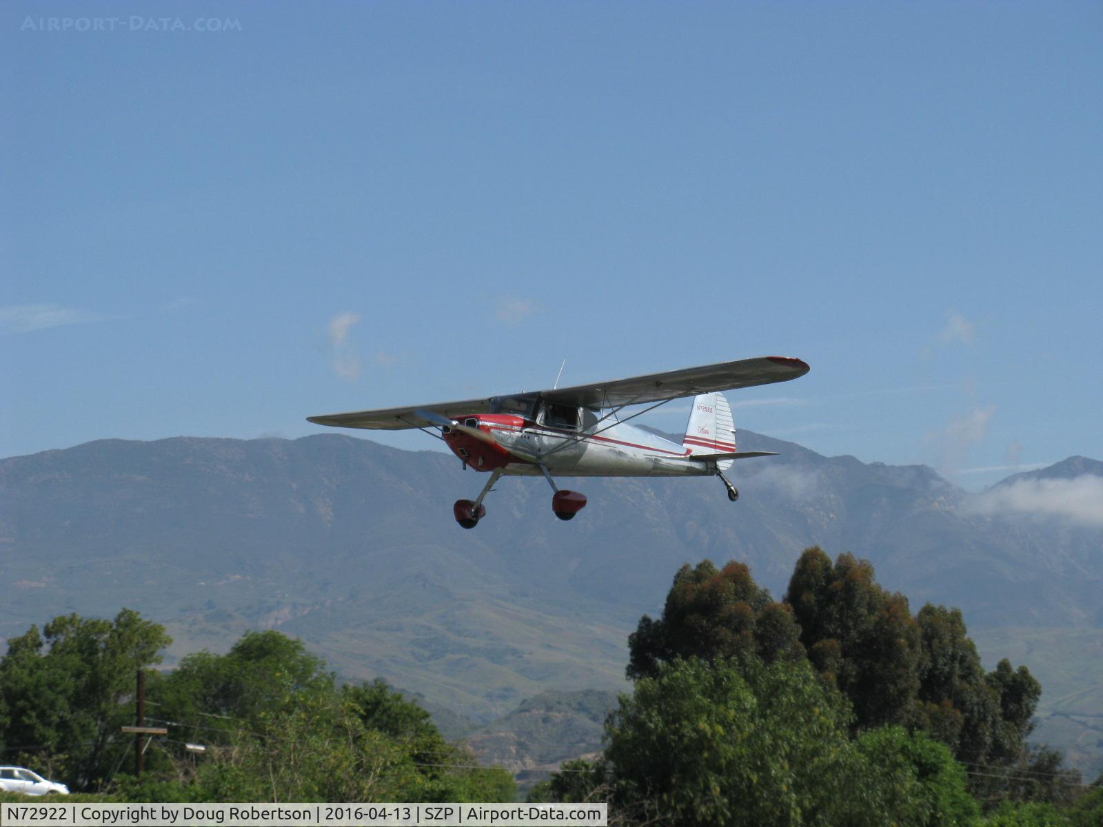 N72922, 1946 Cessna 140 C/N 10120, 1946 Cessna 140 Continental C85 85 Hp, on final Rwy 22