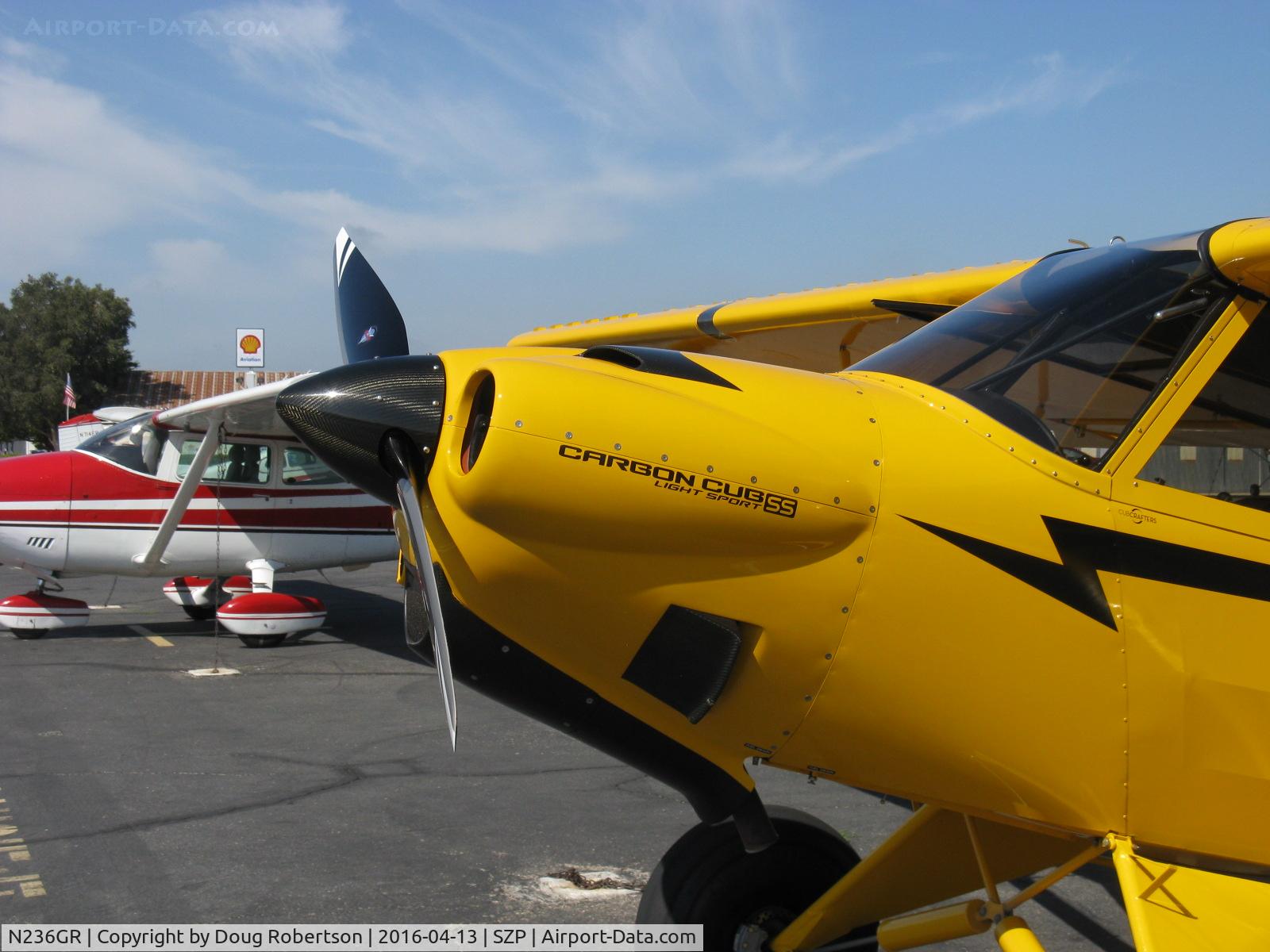 N236GR, 2014 Cub Crafters CC11-160 Carbon Cub SS C/N CC11-00311, 2014 Cubcrafters CARBON CUB CC11-160 S-LSA, ECI OX-340CC 180 Hp for takeoff & climb, 80 Hp continuous, logo-FAA registry has it as CC, not SS