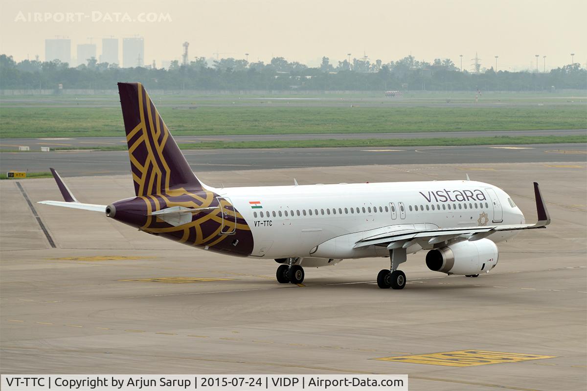 VT-TTC, 2014 Airbus A320-232 C/N 6278, Taxiing out for departure from IGIA T-3.