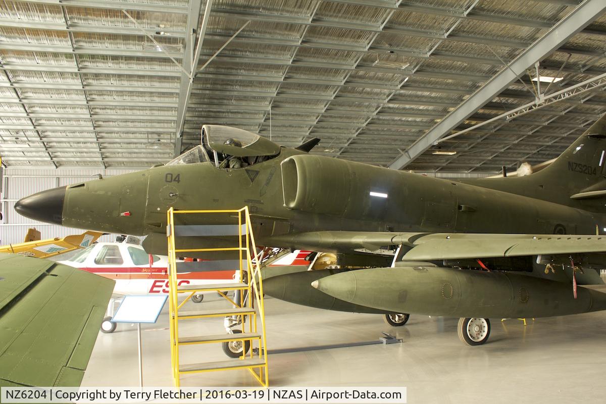 NZ6204, 1970 McDonnell Douglas A-4K Skyhawk C/N 14087, At Ashburton , South Island , New Zealand