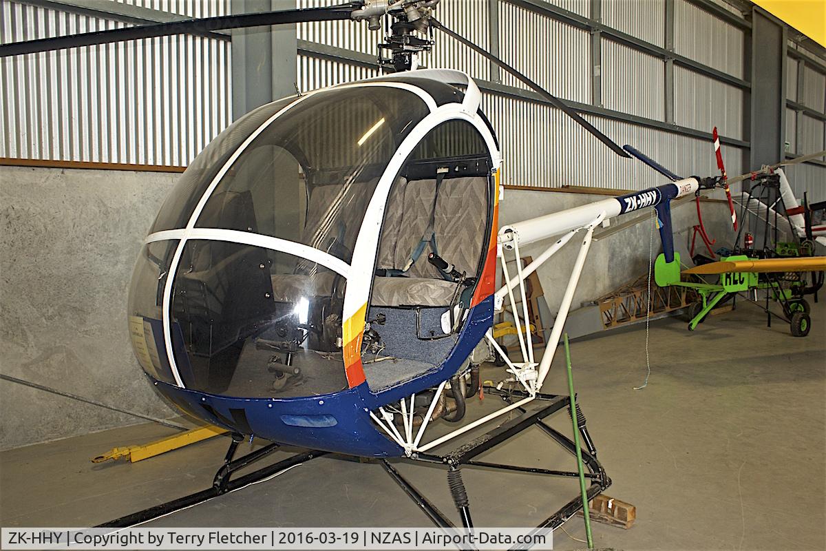 ZK-HHY, 1974 Hughes 269C C/N 44-0293, At Ashburton , South Island , New Zealand