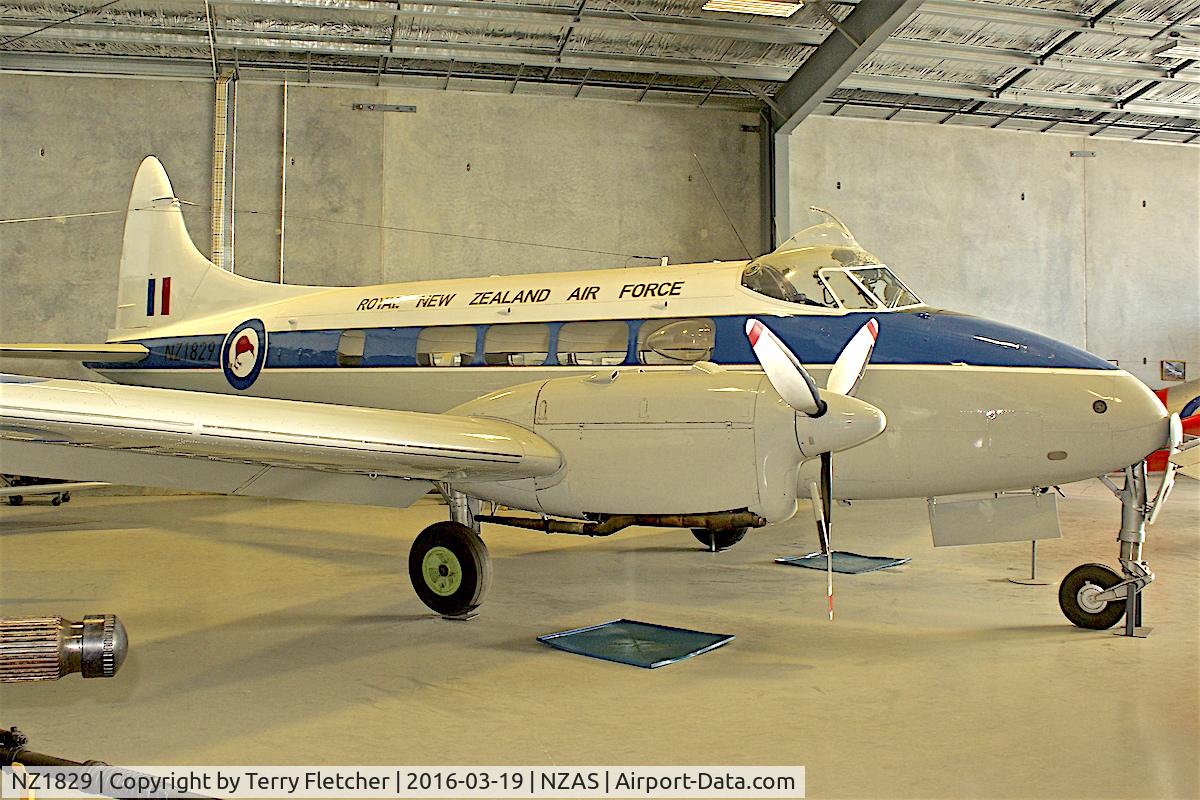 NZ1829, 1954 De Havilland DH-104 Devon C.1 C/N 04427, At Ashburton , South Island , New Zealand