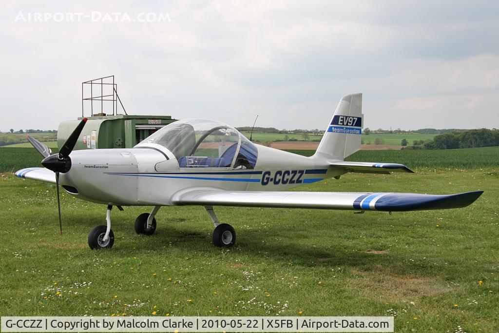 G-CCZZ, 2004 Aerotechnik EV-97 Eurostar C/N PFA 315-14158, Aerotechnik EV-97 Eurostar at Fishburn Airfield, May 2010.