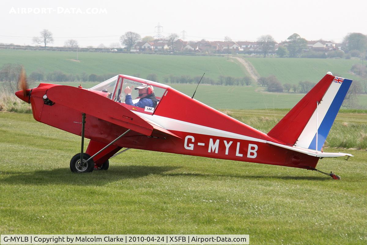 G-MYLB, 1993 Team Mini-Max 91 C/N PFA 186-12419, Team Mini-Max 91 taxis out for take-off, Fishburn Airfield, April 2010.