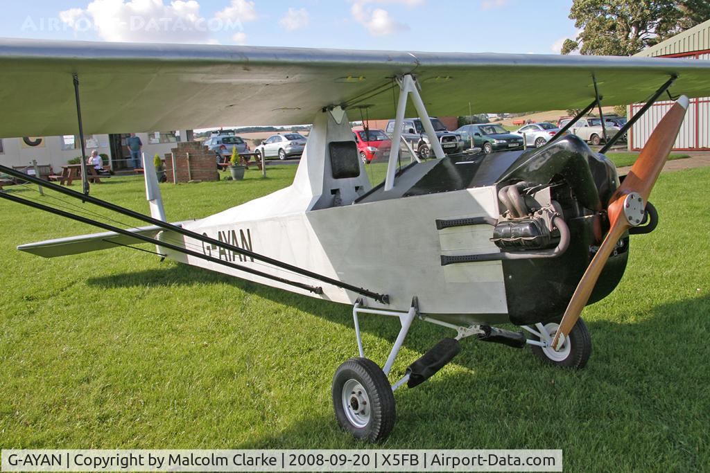 G-AYAN, 1970 Slingsby Cadet Motor Glider III C/N PFA 1385, Slingsby Cadet Motor Glider III, Fishburn Airfield, September 2008.