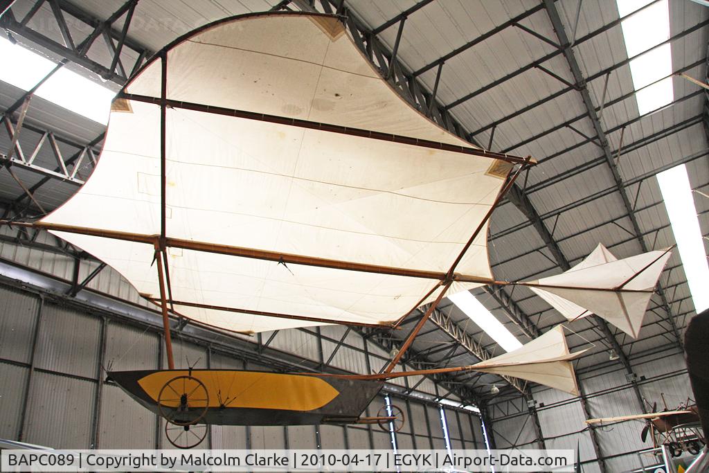 BAPC089, 1975 Cayley Glider Replica C/N BAPC.089, Cayley Glider Replica at The Yorkshire Air Museum, Elvington in 2010.