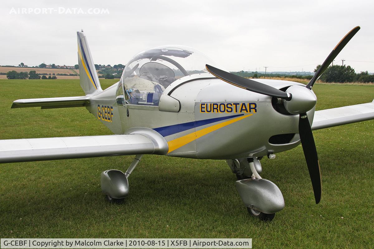 G-CEBF, 2006 Aerotechnik EV-97A Eurostar C/N PFA 315A-14525, Aerotechnik EV-97A Eurostar at Fishburn Airfield in August 2010.