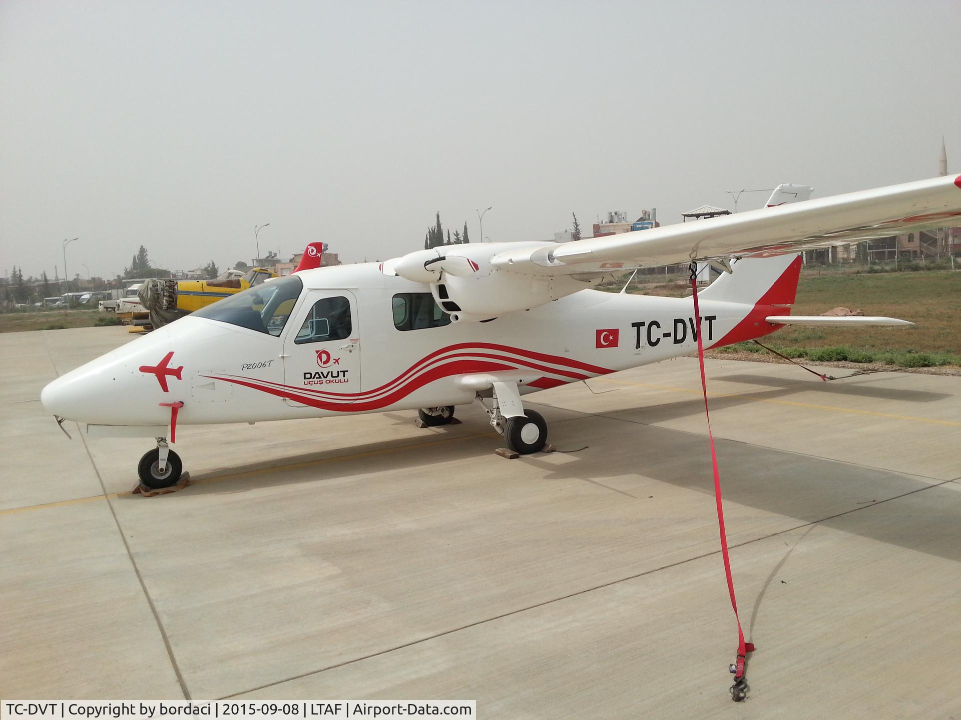 TC-DVT, 2014 Tecnam P-2006T C/N 123, at Adana Airport