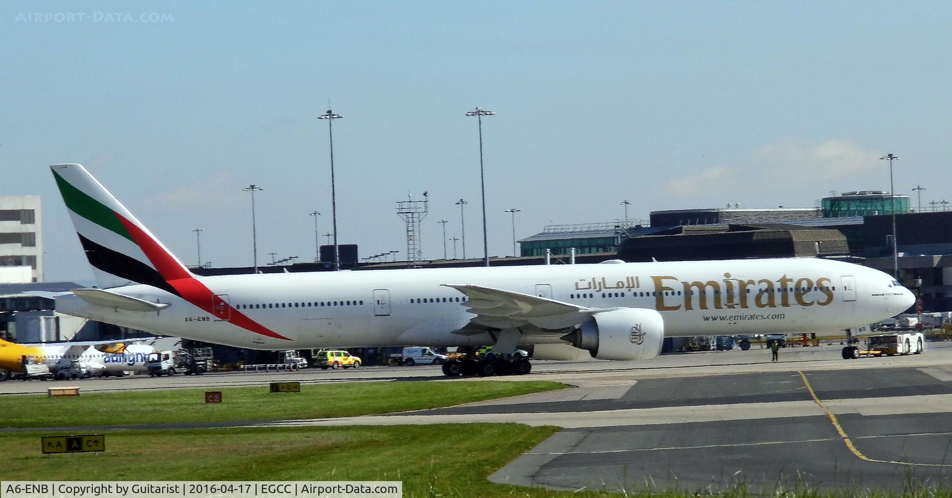 A6-ENB, 2012 Boeing 777-31H/ER C/N 41075, At Manchester
