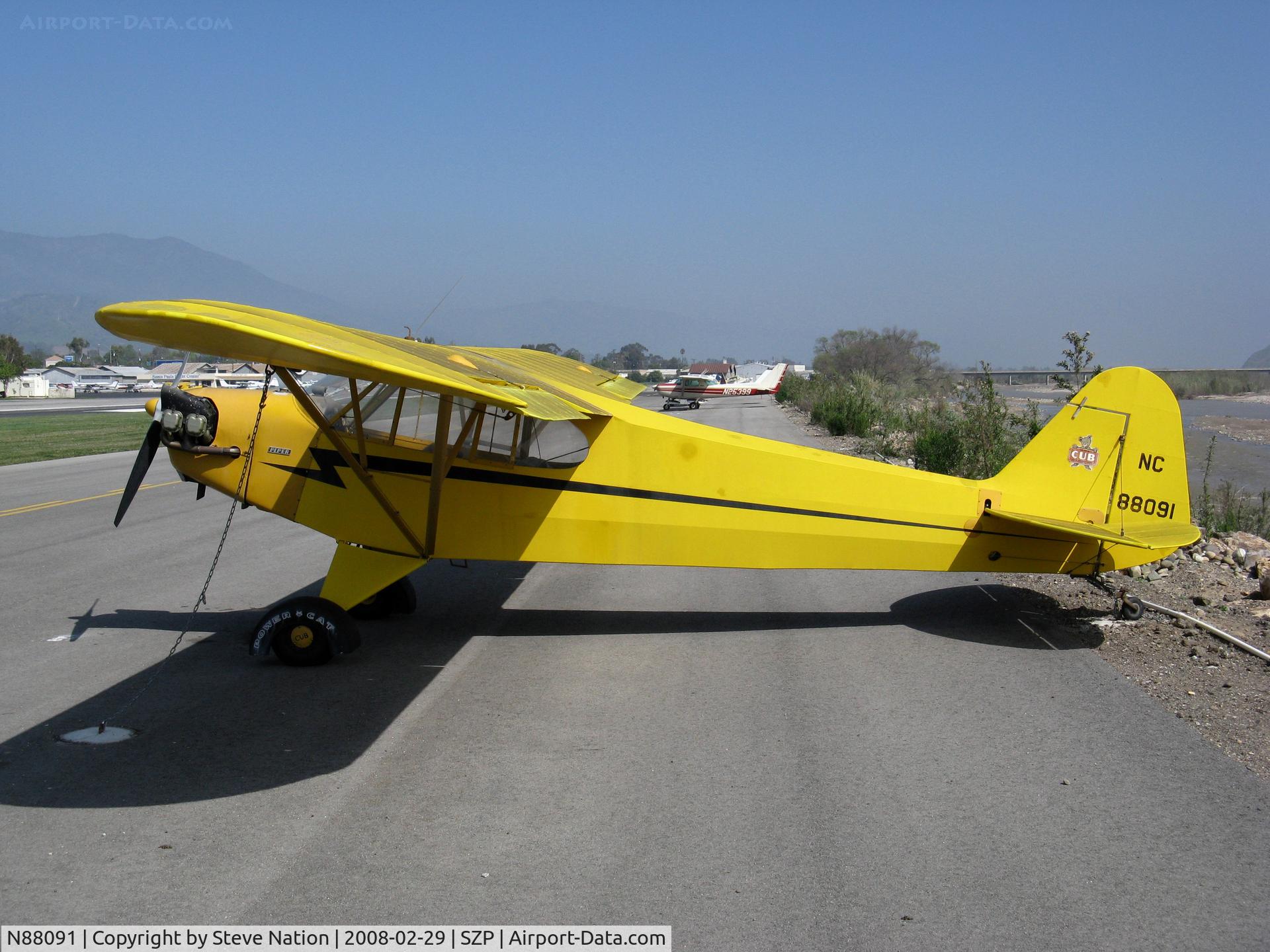 N88091, 1946 Piper J3C-65 Cub Cub C/N 15708, Locally-based 1946 Piper J3C-65 Cub @ Santa Paula Airport, CA [painted as NC88091