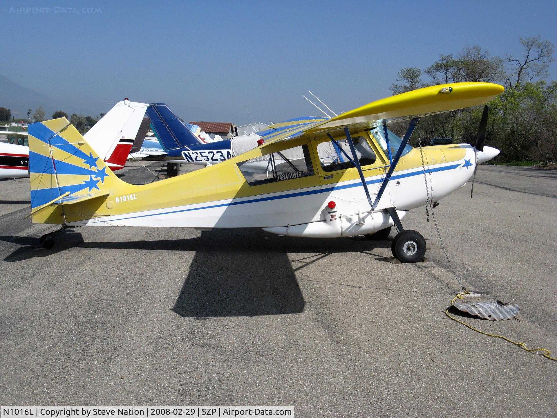 N1016L, 1973 Bellanca 7ECA Citabria Citabria C/N 912-73, Locally-based 1973 Bellanca 7ECA with belly pod @ Santa Paula Airport, CA