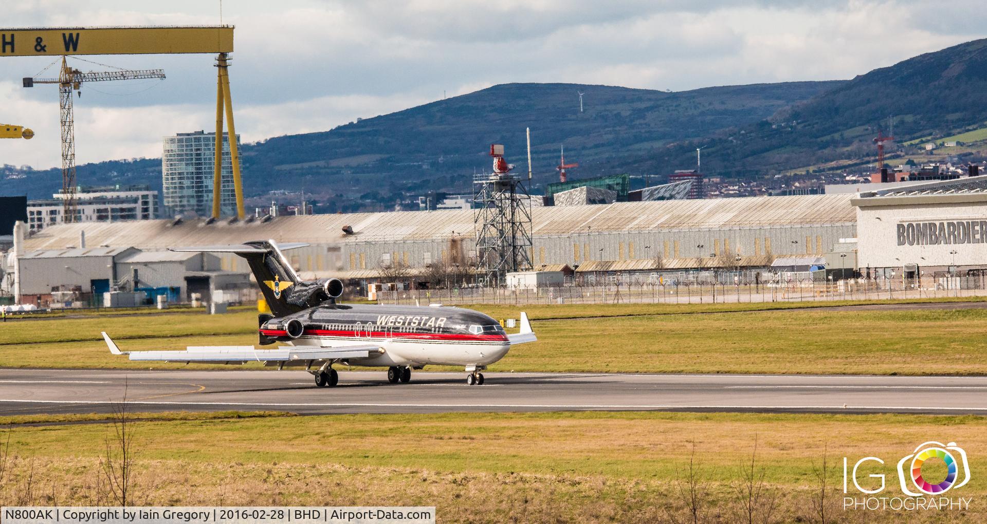 N800AK, 1968 Boeing 727-23 C/N 20045, Landing at George Best Airport Belfast (BHD)