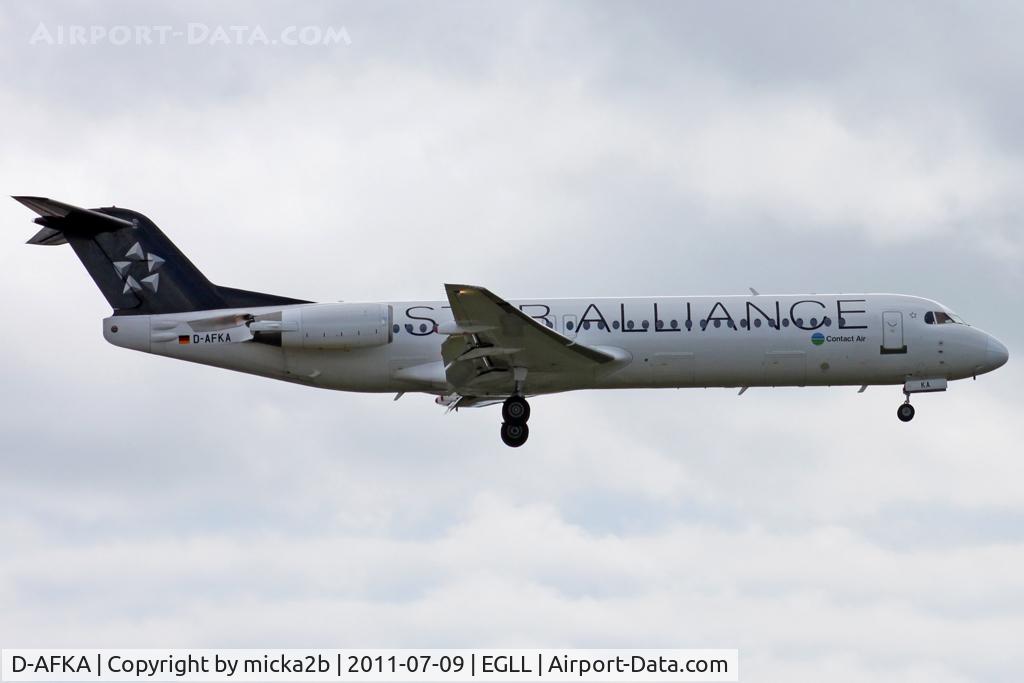 D-AFKA, 1994 Fokker 100 (F-28-0100) C/N 11517, Landing