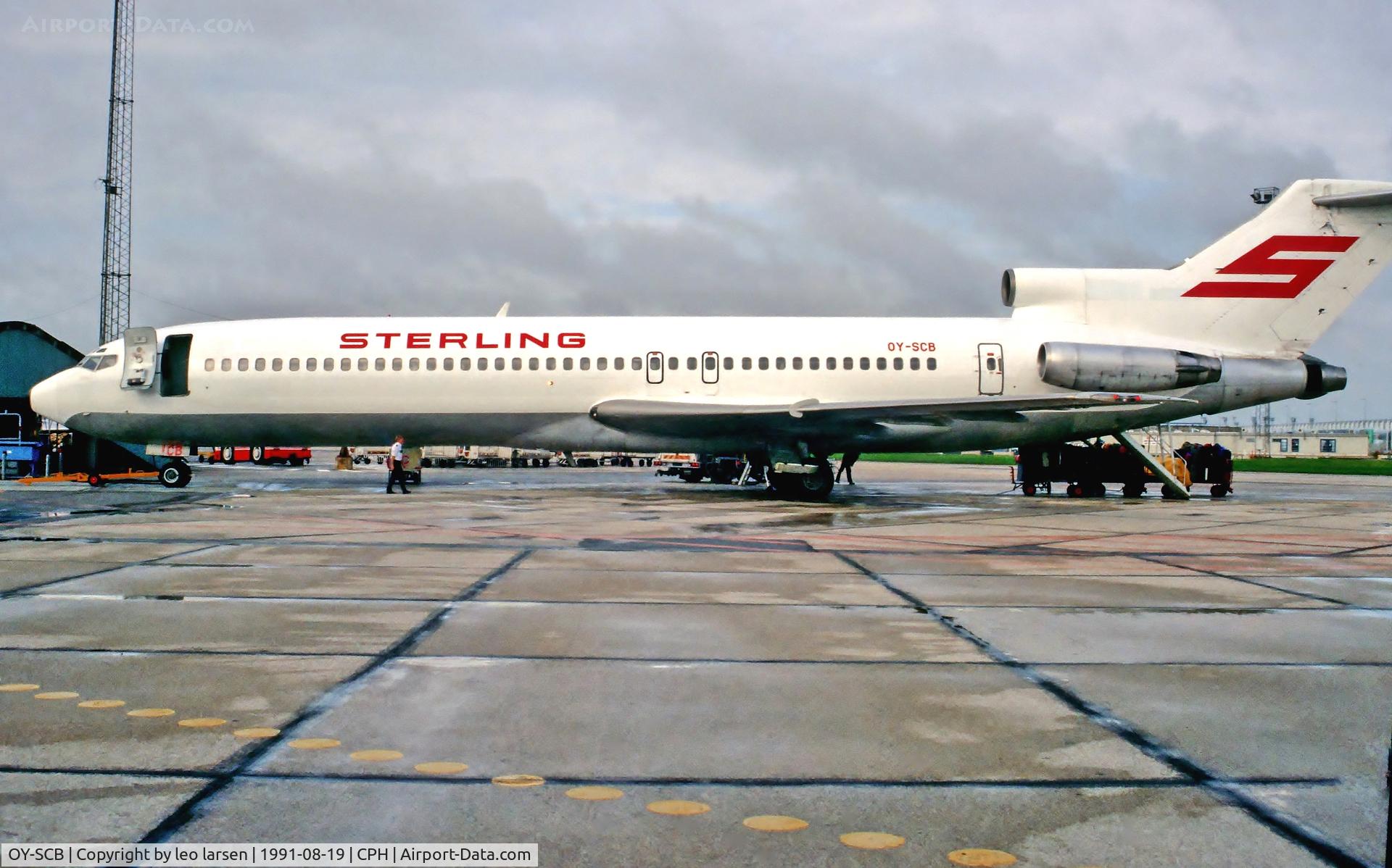 OY-SCB, 1981 Boeing 727-221 C/N 22536, Copenhagen 19.8.91