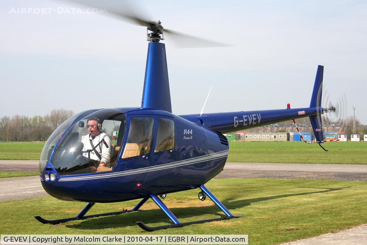 G-EVEV, 2005 Robinson R44 Raven ll C/N 10908, Robinson R44 Raven ll at Breighton Airfield, April 2010.