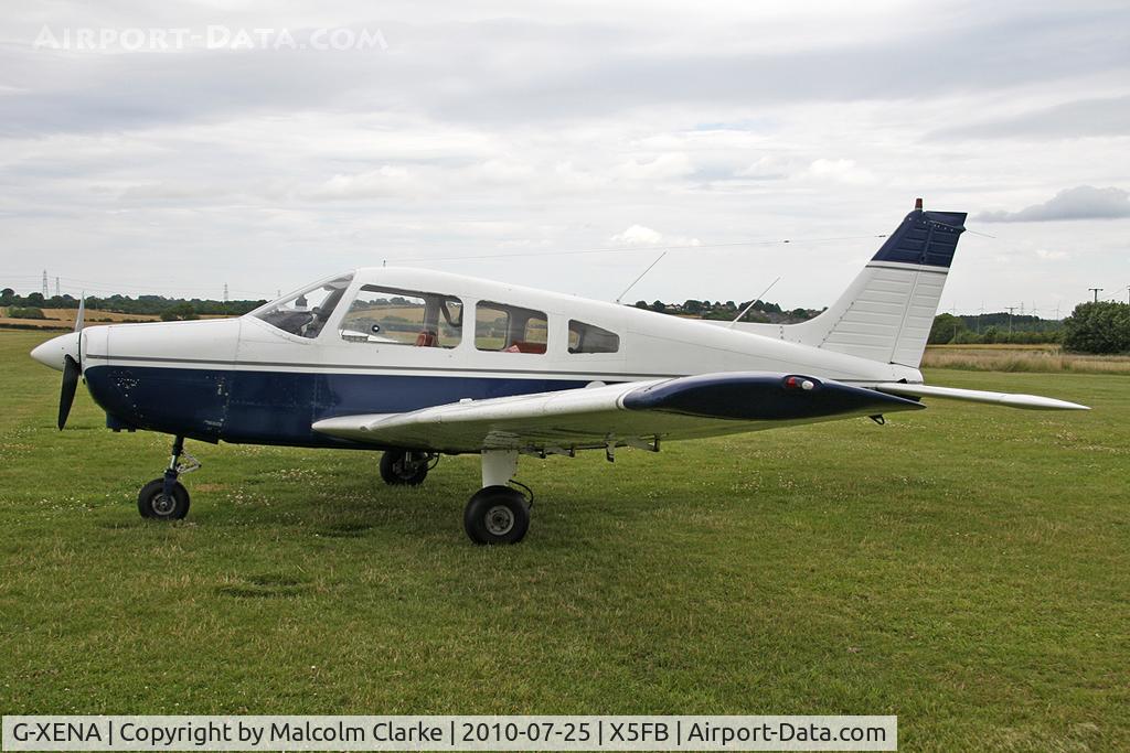 G-XENA, 1977 Piper PA-28-161 Cherokee Warrior II C/N 28-7716158, Piper PA-28-161 Warrior ll at Fishburn Airfield, July 2010.