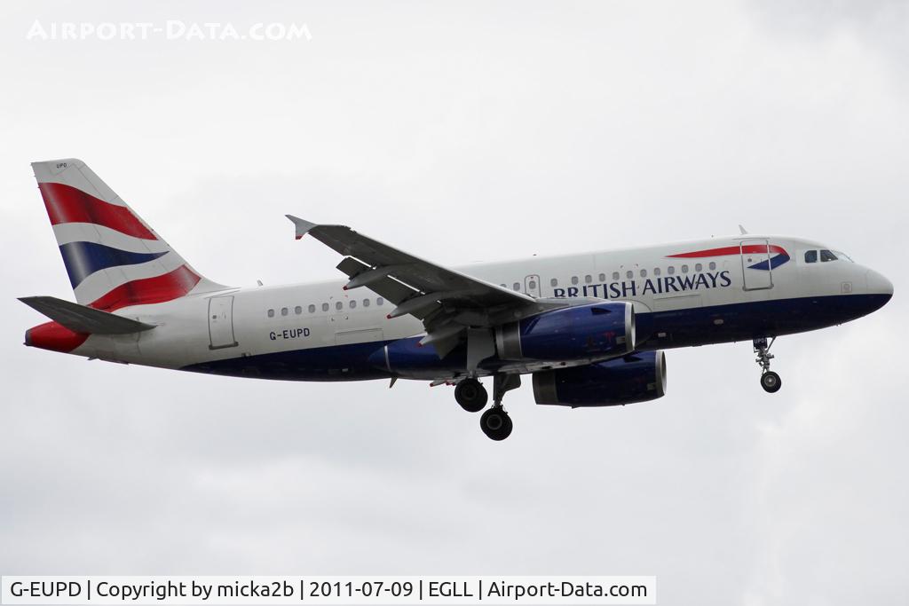 G-EUPD, 1999 Airbus A319-131 C/N 1142, Landing