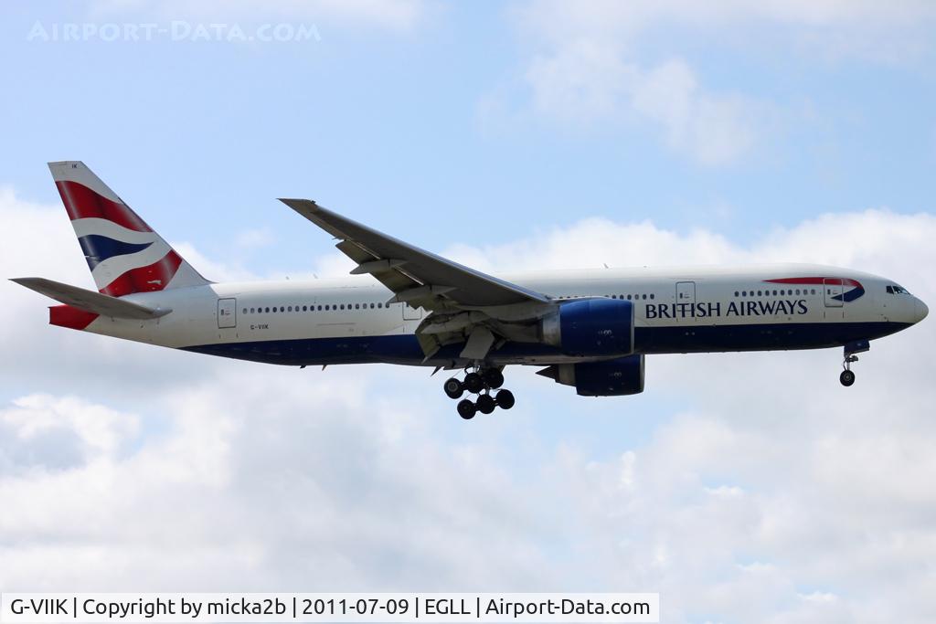 G-VIIK, 1998 Boeing 777-236/ER C/N 28840, Landing