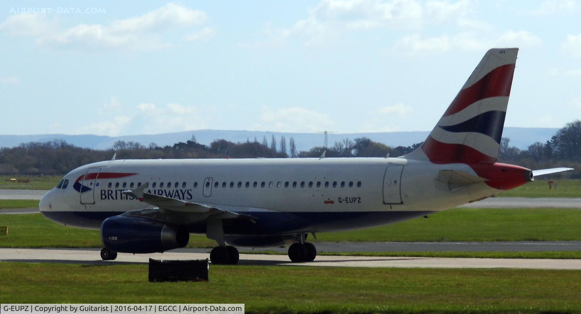 G-EUPZ, 2001 Airbus A319-131 C/N 1510, At Manchester