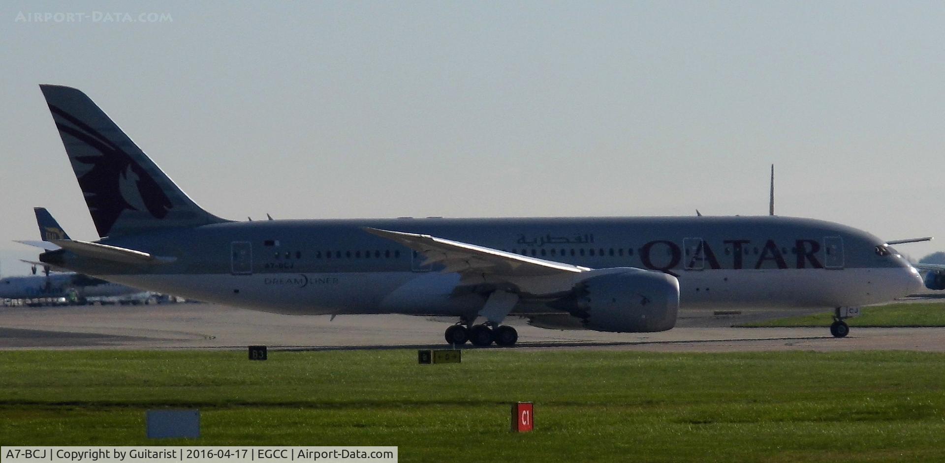 A7-BCJ, 2014 Boeing 787-8 Dreamliner C/N 38328, At Manchester