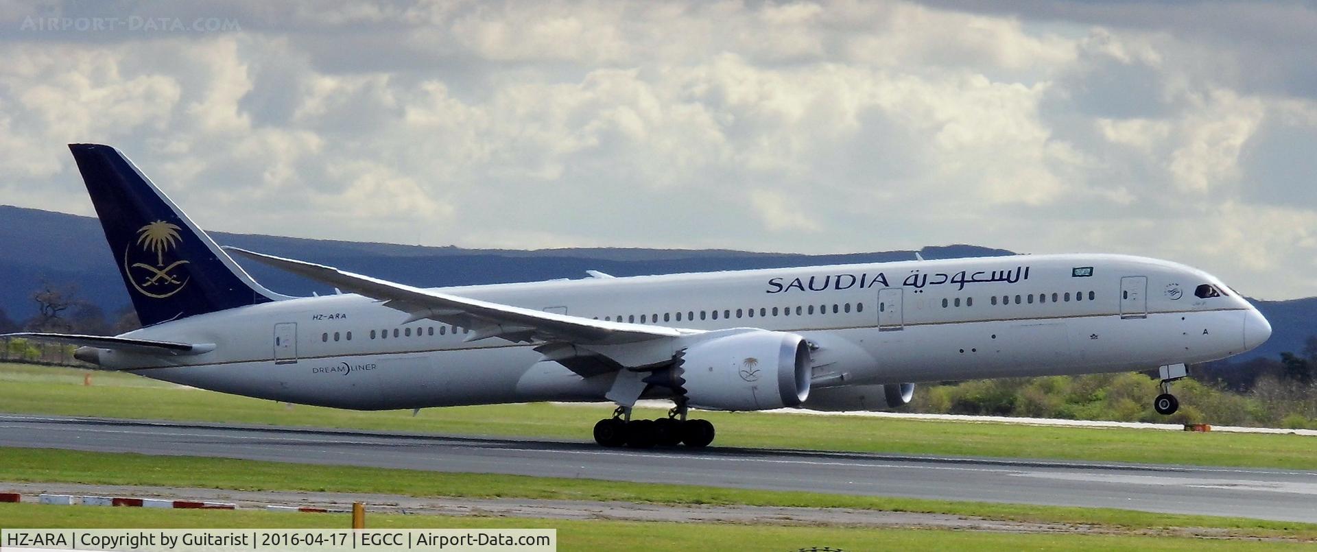 HZ-ARA, 2016 Boeing 787-9 Dreamliner C/N 41544, At Manchester