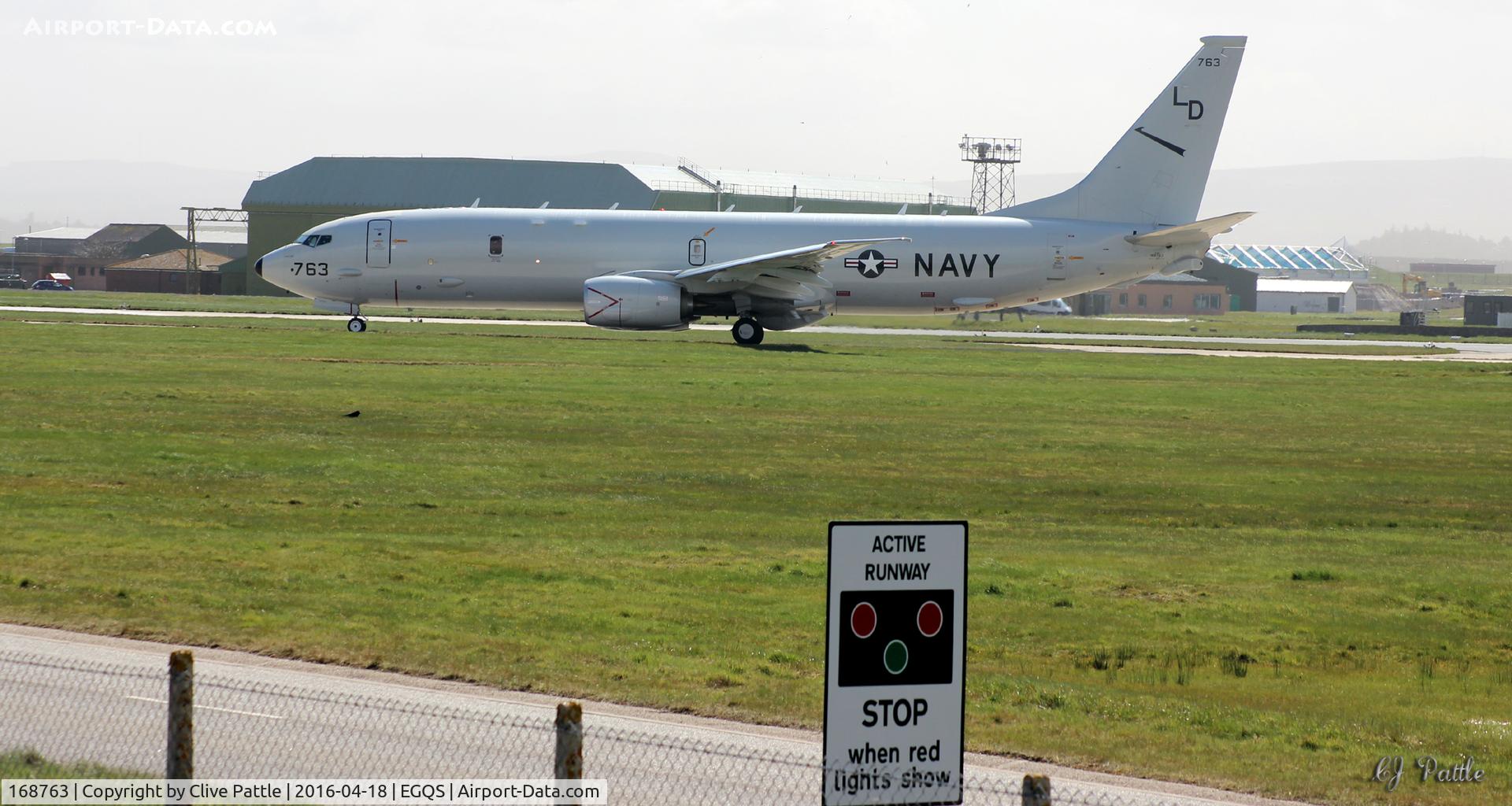 168763, 2014 Boeing P-8A Poseidon C/N 42259, Coded LD-763 of USN VP-10. Pictured at RAF Lossiemouth EGQS whilst participating in Exercise Joint Warrior 16/1