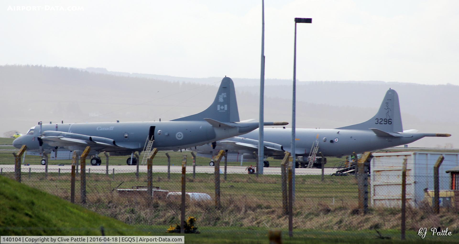 140104, 1980 Lockheed CP-140 Aurora C/N 285B-5697, Pictured parked up at RAF Lossiemouth EGQS whilst participating in Exercise Joint Warrior 16/1. RCAF 14wg - alongside is P-3C 3296 of RNoAF  333 SKV