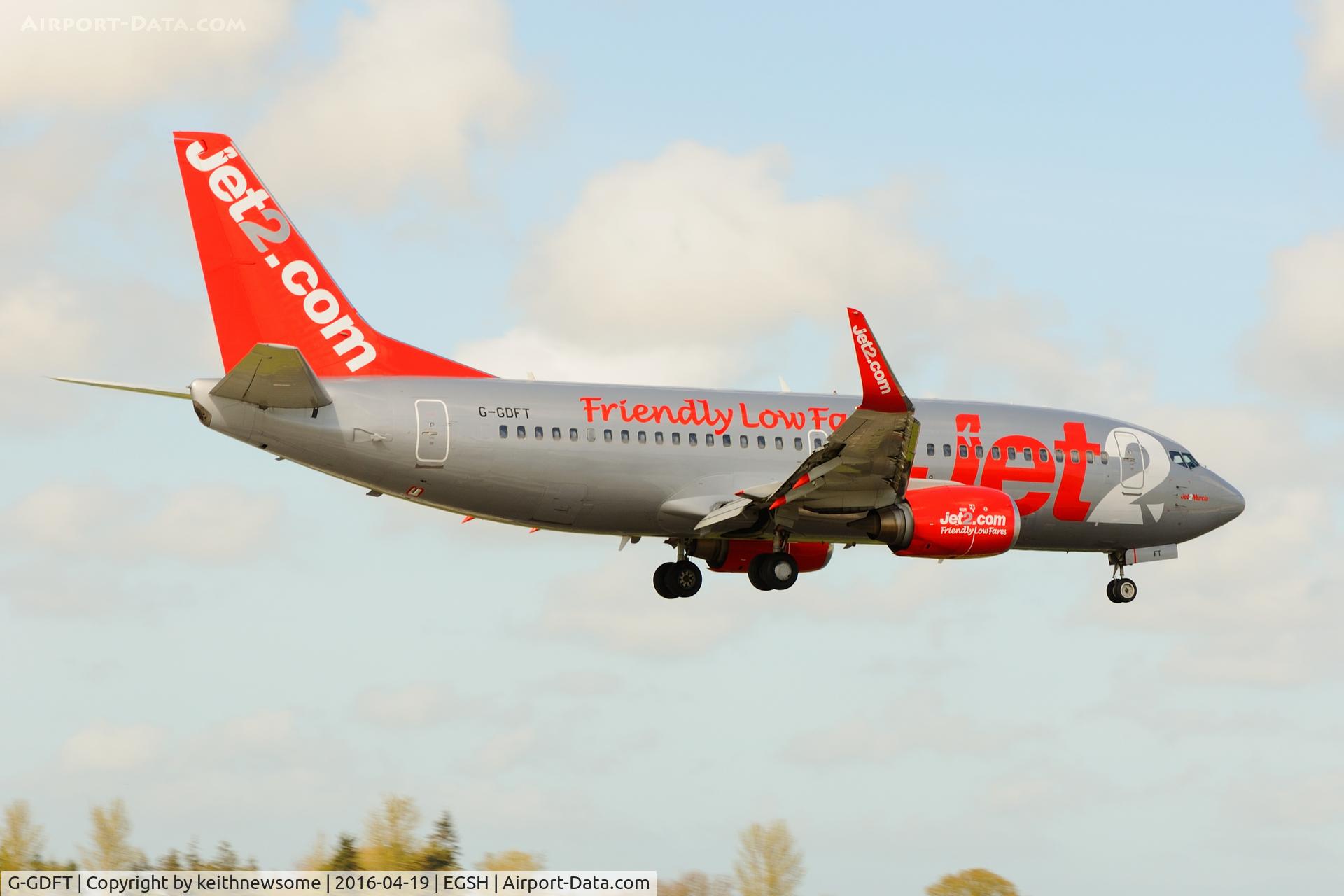 G-GDFT, 1998 Boeing 737-36Q C/N 29141, Arriving for maintenance.