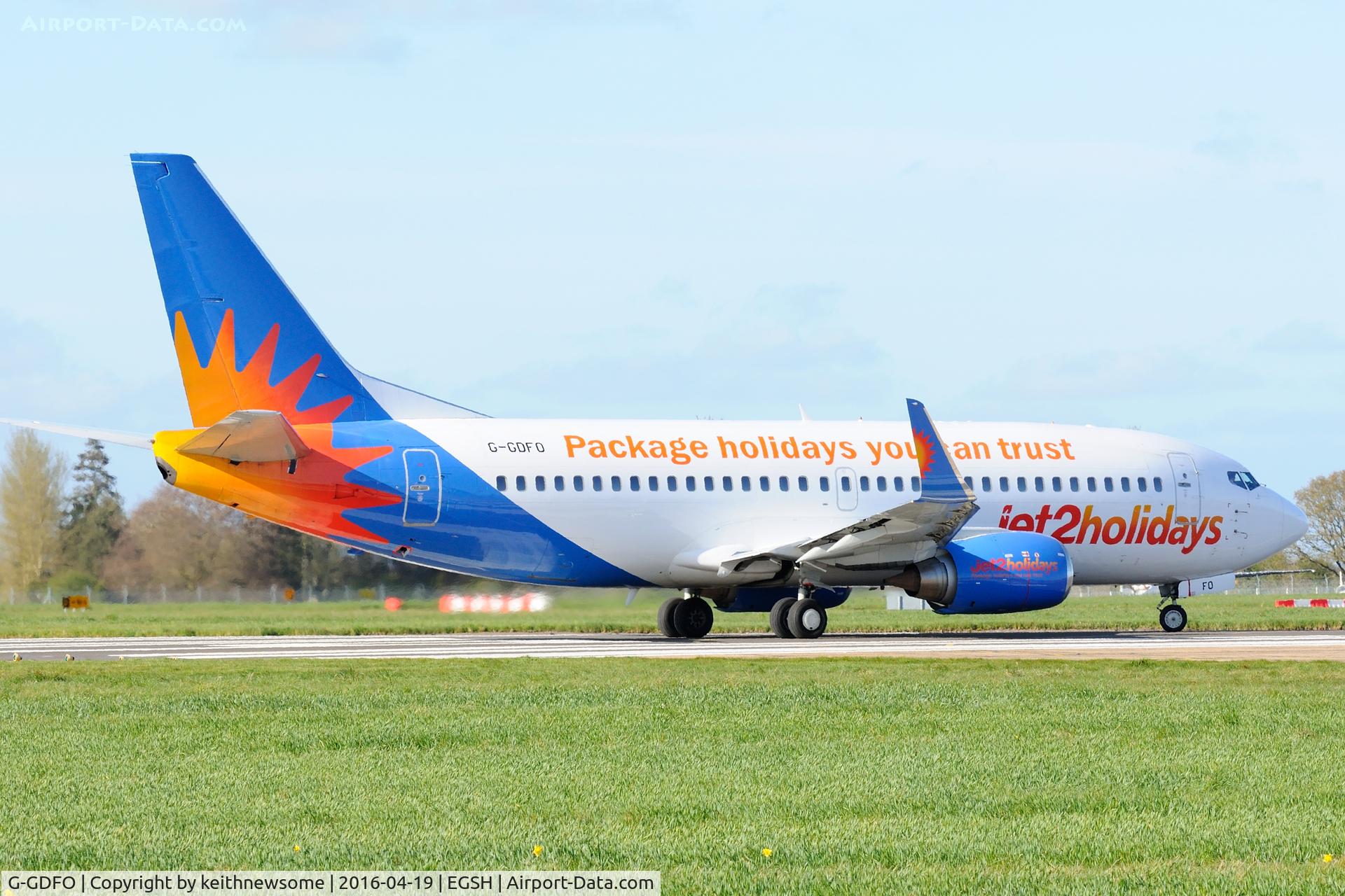 G-GDFO, 1998 Boeing 737-3U3 C/N 28740, Leaving following maintenance.