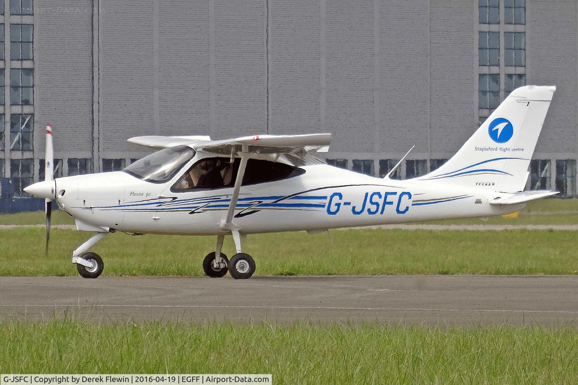 G-JSFC, 2014 Tecnam P-2008JC C/N 1039, P-2008JC, Stapleford Flight Centre Stapleford Aerdrome based, taxxing in.
