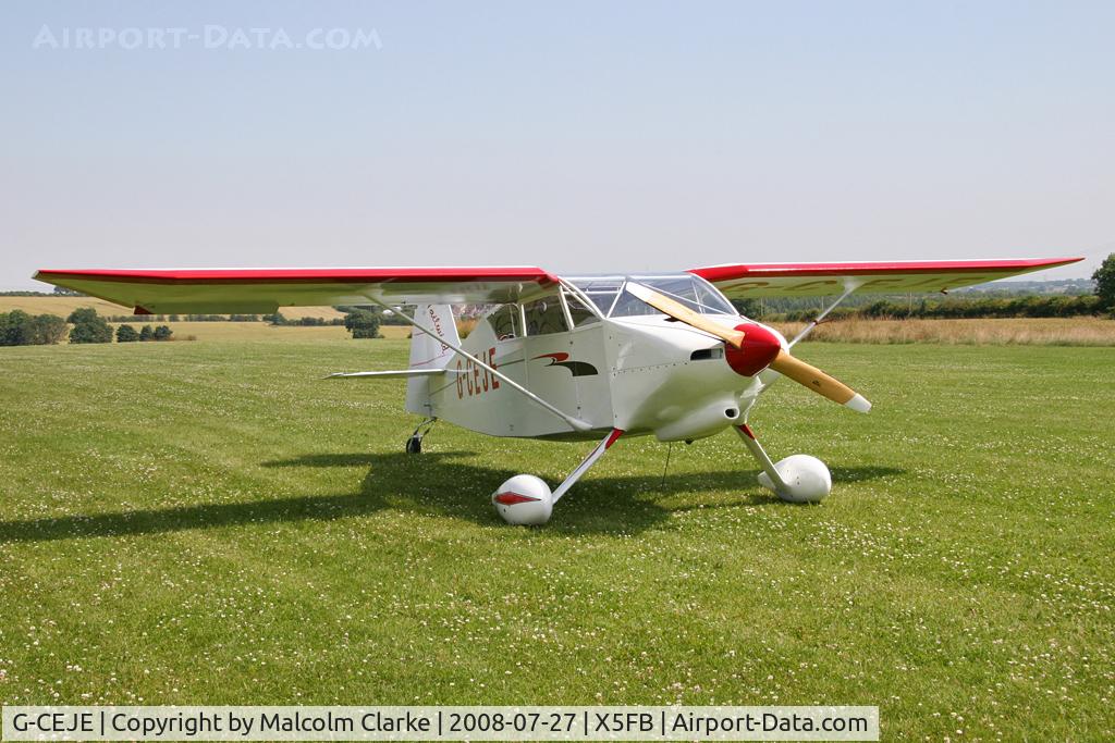 G-CEJE, 2007 Wittman W-10 Tailwind C/N PFA 031-14003, Wittman W-10 Tailwind, Fishburn Airfield, July 2008.