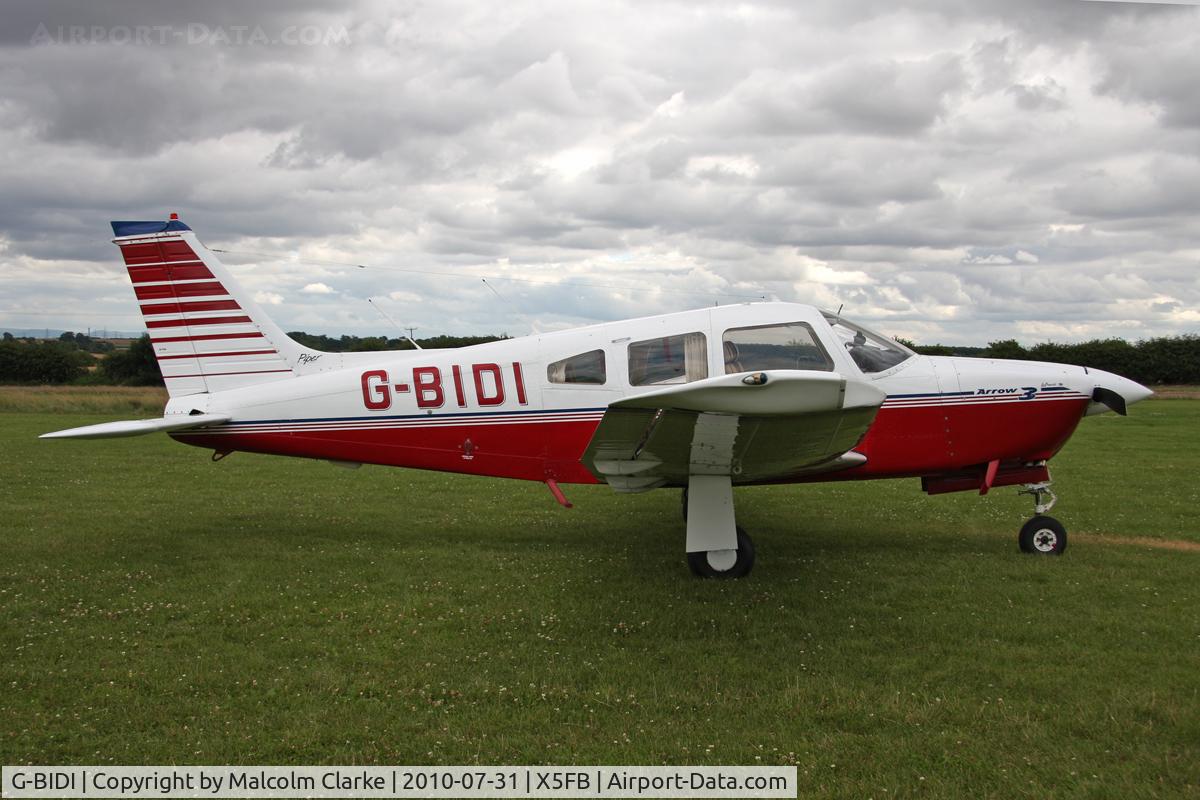 G-BIDI, 1978 Piper PA-28R-201 Cherokee Arrow III C/N 28R-7837135, Piper PA-28R-201 Cherokee Arrow III, Fishburn Airfield, July 2010.