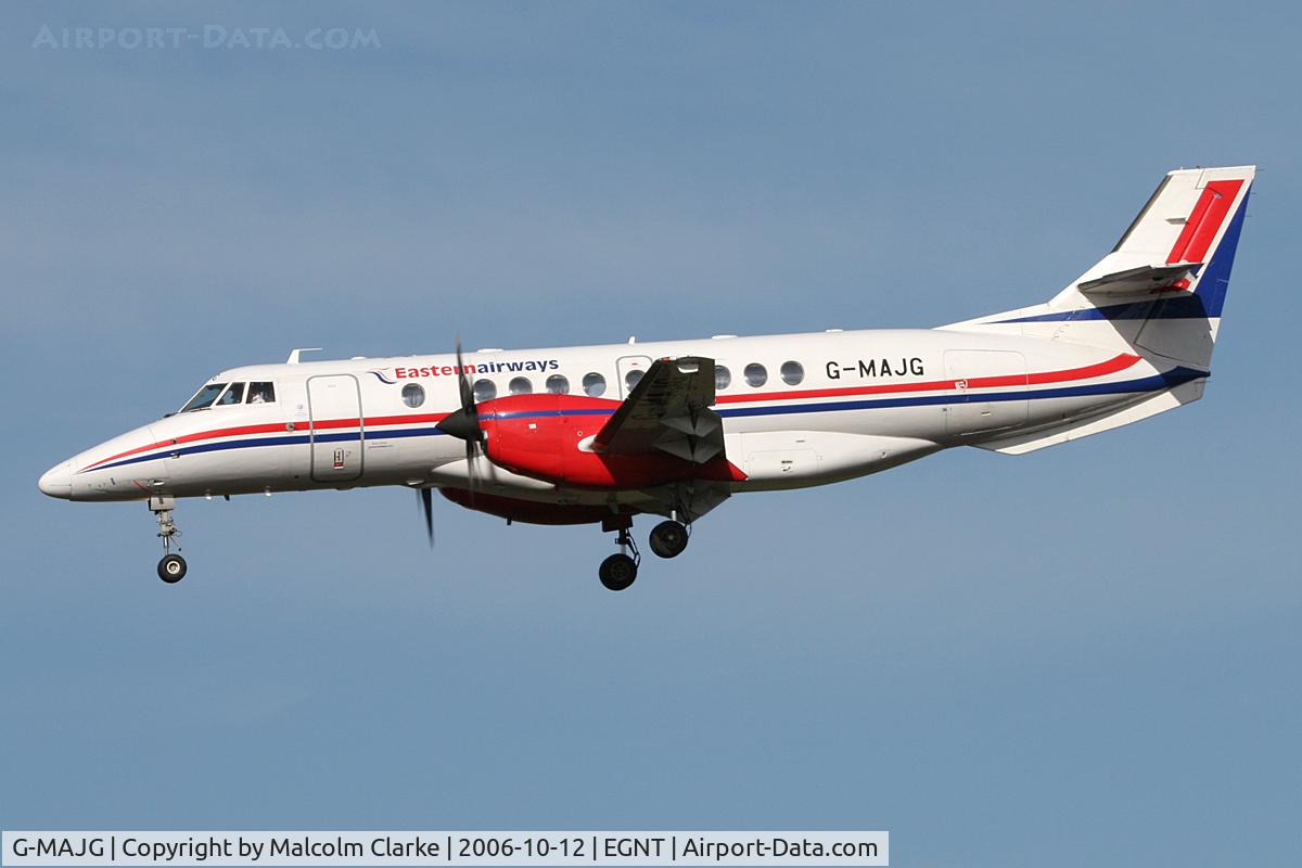 G-MAJG, 1993 British Aerospace Jetstream 41 C/N 41009, British Aerospace Jetstream 41 on approach to 25 at Newcastle Airport, October 2006.