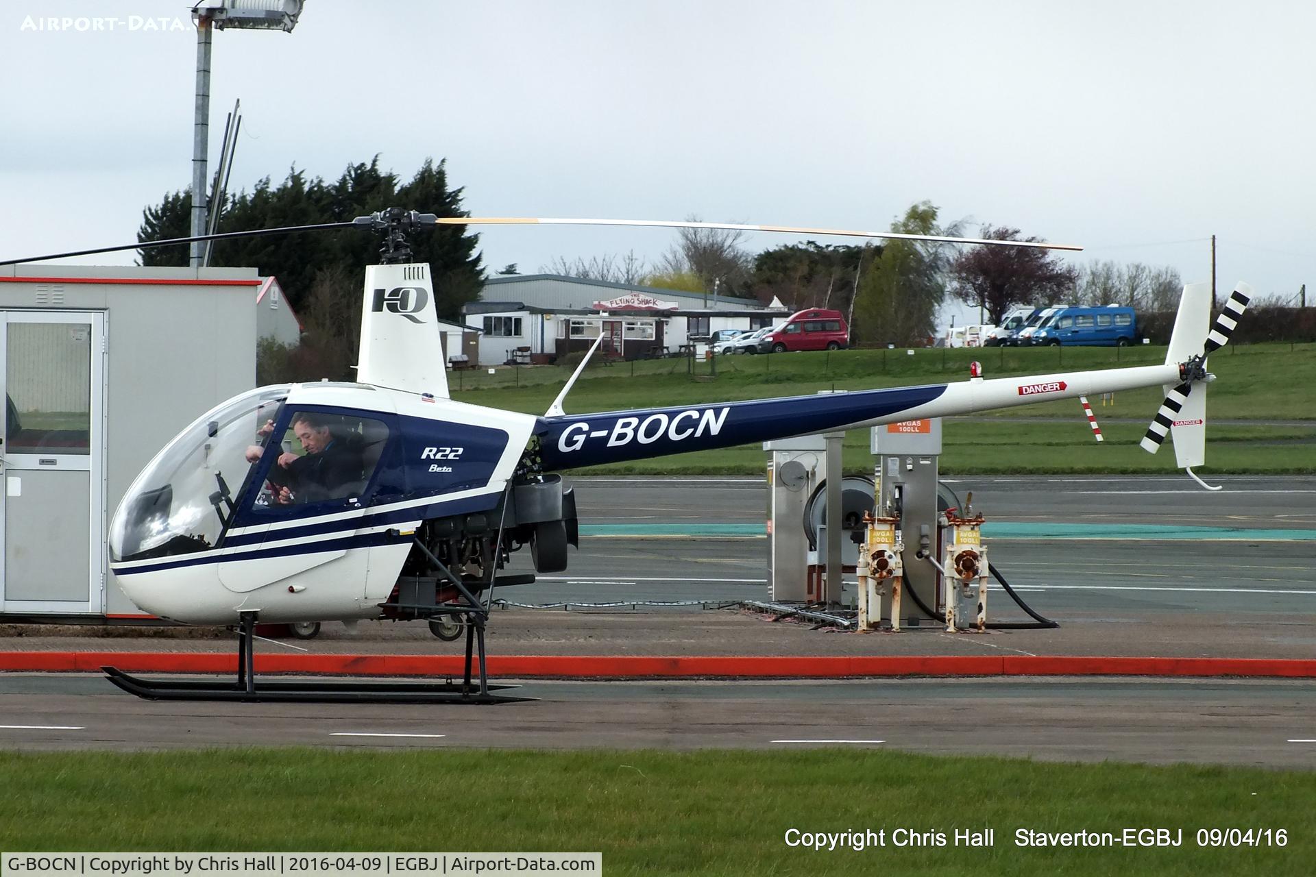 G-BOCN, 1987 Robinson R22 Beta C/N 0726, Staverton resident
