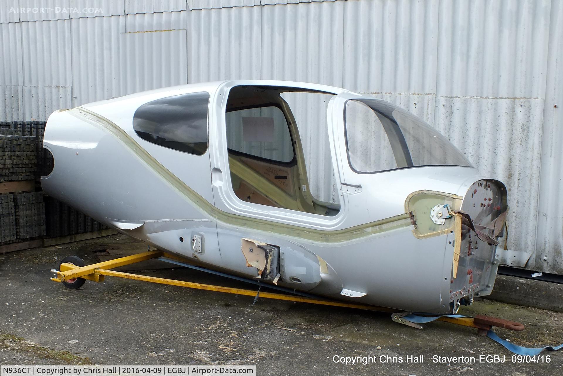 N936CT, 2008 Cirrus SR22 C/N 3111, remains of N936CT. The pilot deployed the aircraft ballistic recovery system after he became disorientated on an instrument approach into Gloucester Airport.