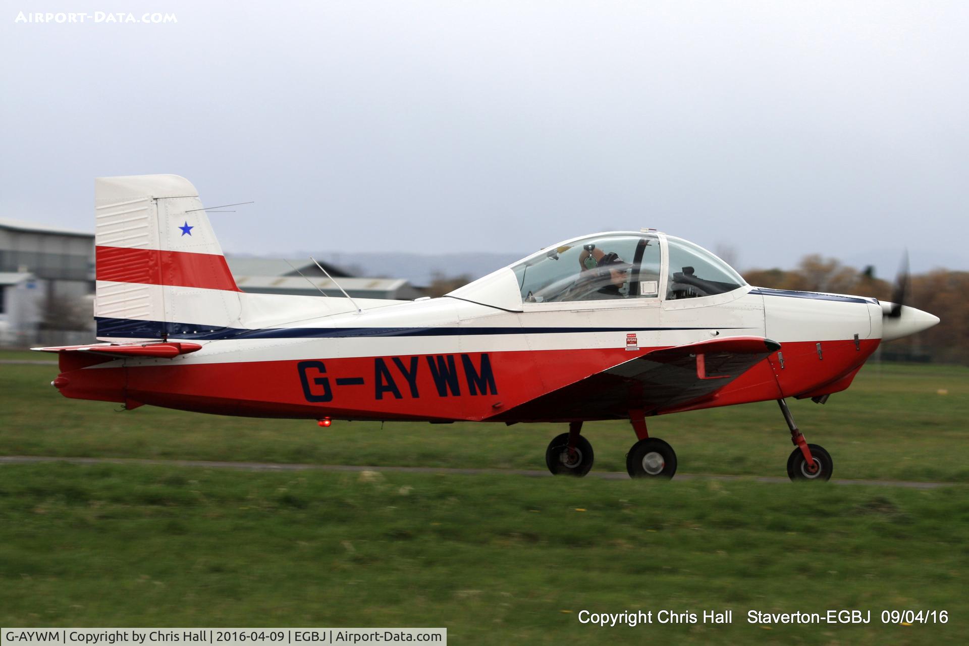 G-AYWM, 1971 AESL Glos-Airtourer Super 150/T6 C/N A534, Staverton resident