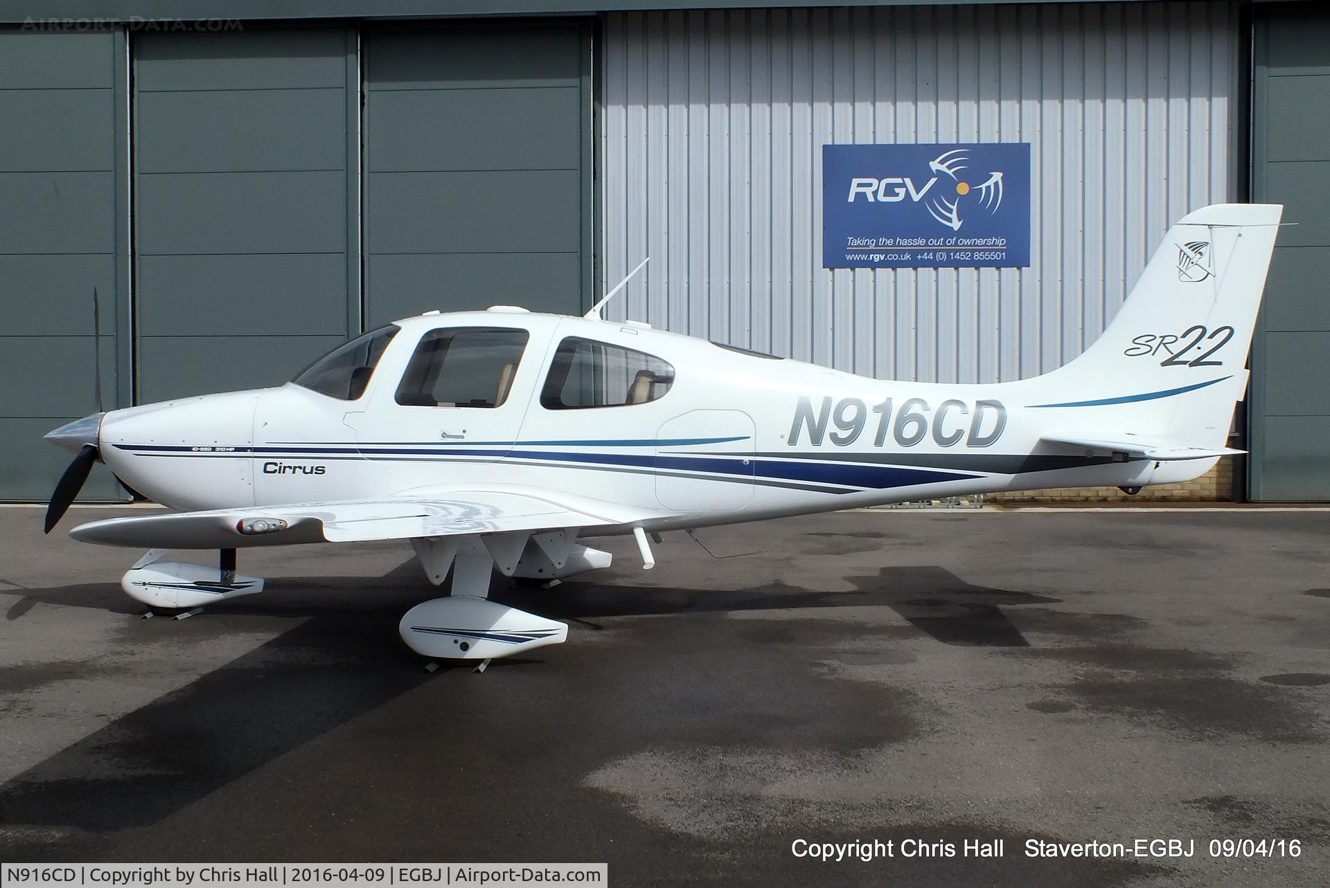 N916CD, 2002 Cirrus SR22 C/N 0318, at Staverton