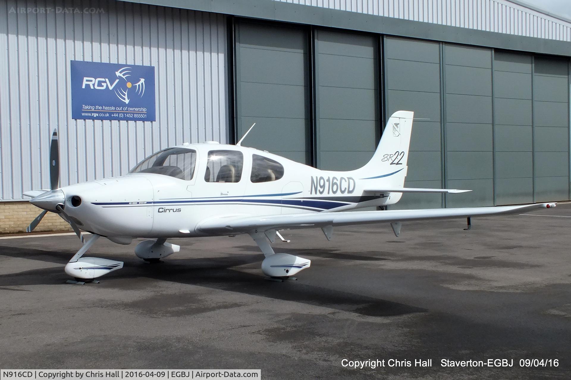 N916CD, 2002 Cirrus SR22 C/N 0318, at Staverton