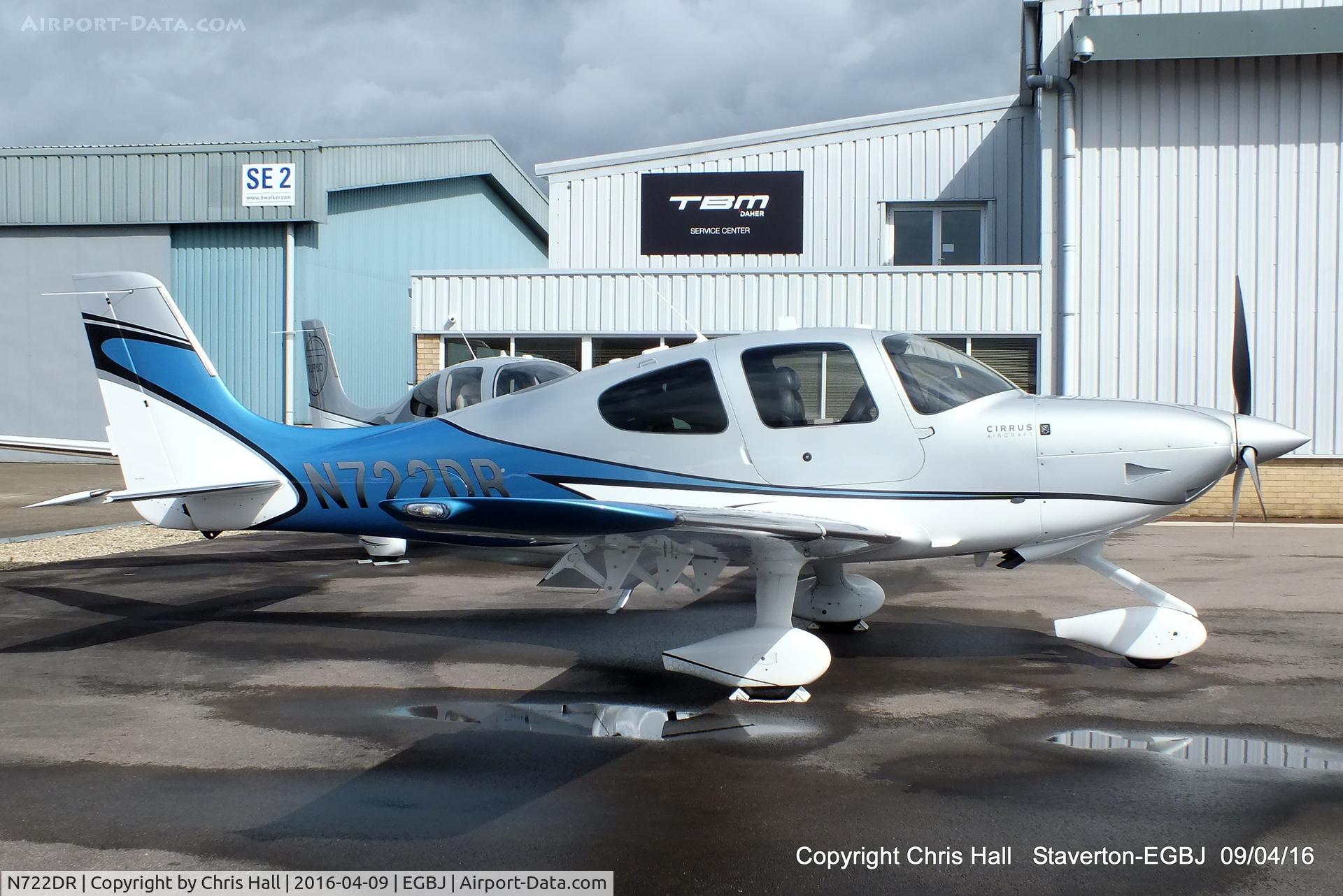 N722DR, 2013 Cirrus SR22T C/N 0523, at Staverton