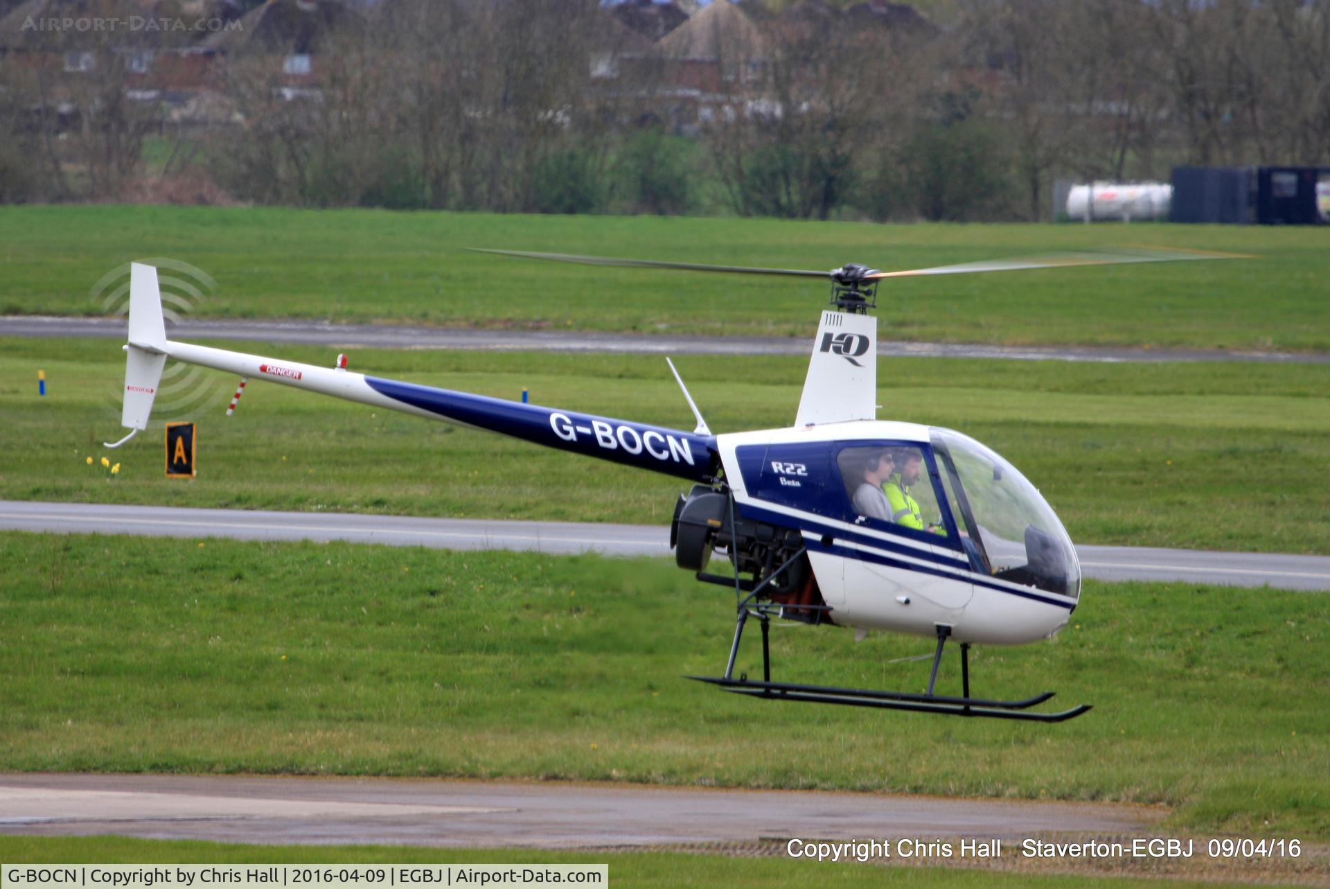 G-BOCN, 1987 Robinson R22 Beta C/N 0726, Staverton resident