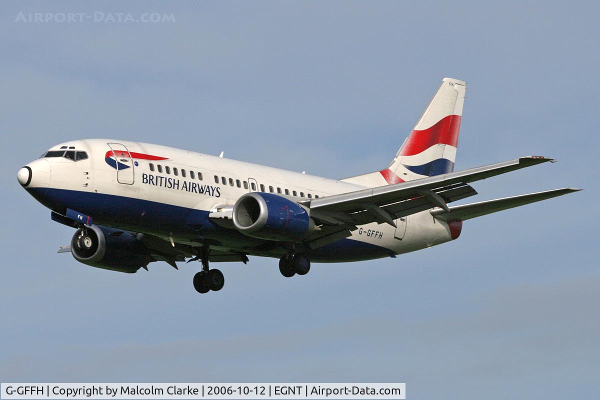 G-GFFH, 1994 Boeing 737-5H6 C/N 27354, Boeing 737-5H6 on approach to 25 at Newcastle Airport, October 2006.