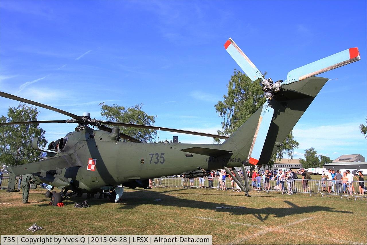 735, 1986 Mil Mi-24V Hind E C/N 410735, Polish Air Force Mil Mi-24V Hind E, Static display, Luxeuil-Saint Sauveur Air Base 116 (LFSX) Open day 2015
