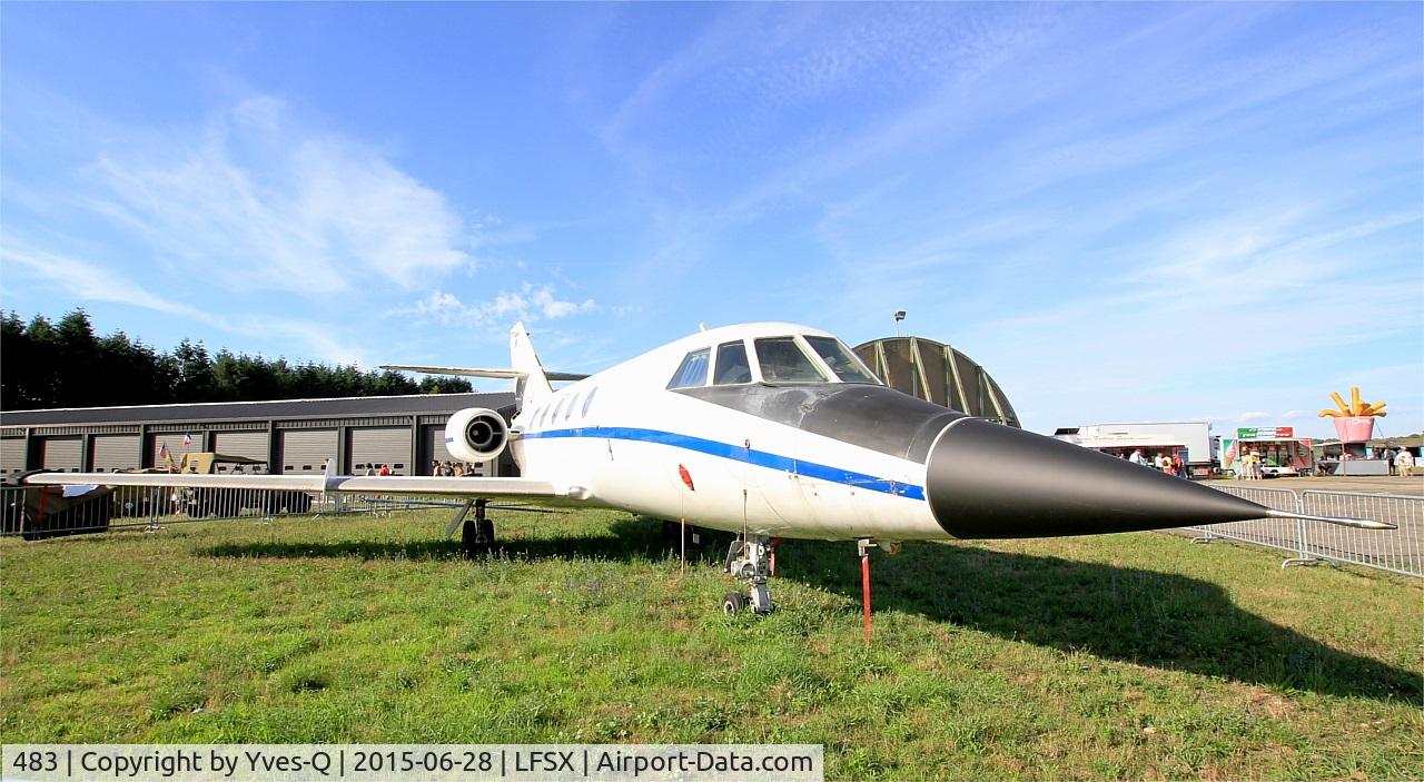 483, 1983 Dassault Mystère/Falcon 20F C/N 483, Dassault Falcon 20SNA, Preserved at Luxeuil-St Sauveur Air Base 116(LFSX). Open day 2015
