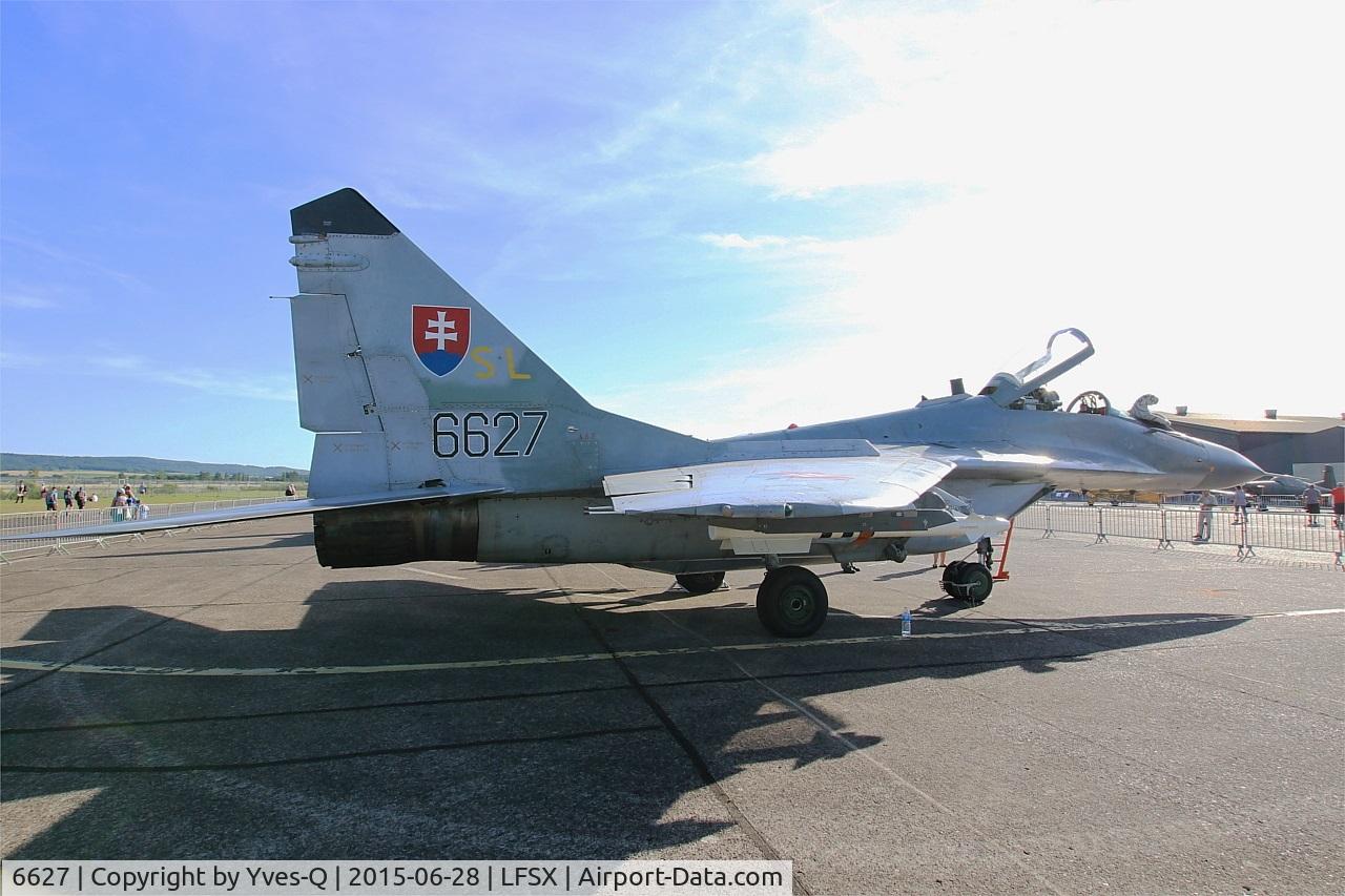 6627, Mikoyan-Gurevich MiG-29AS C/N 2960536066, Slovak Republic Air Force Mikoyan-Gurevich MiG-29AS, Static display, Luxeuil-Saint Sauveur Air Base 116 (LFSX) Open day 2015