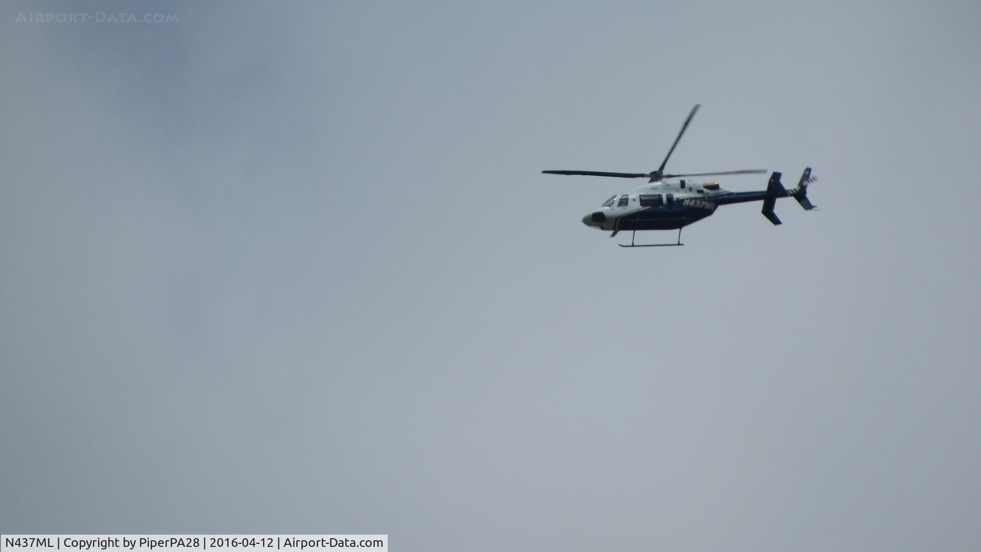 N437ML, Bell 427 C/N 56084, This Bell 427 flies over my house a couple times a week.