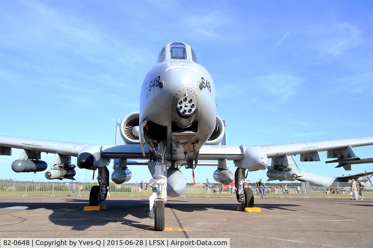 82-0648, 1982 Fairchild Republic A-10C Thunderbolt II C/N A10-0696, US Air Force Fairchild Republic A-10A Thunderbolt II, Static display, Luxeuil-Saint Sauveur Air Base 116 (LFSX) Open day 2015
